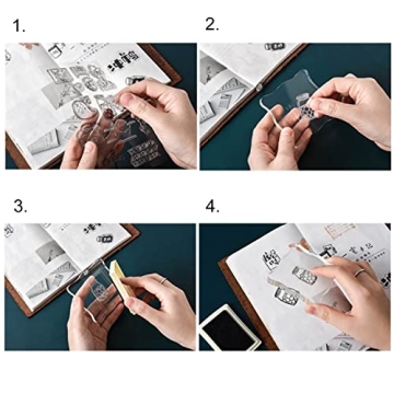 Honbay Clear Stamps Set - 6 Themed Stamps for Crafts