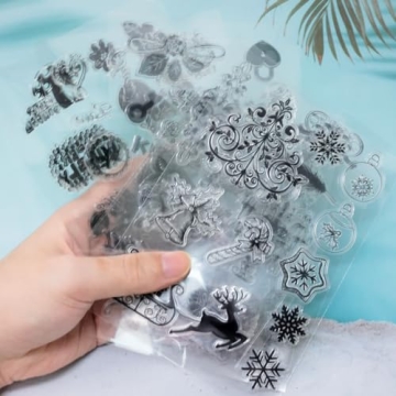 Honbay Clear Stamps Set - 6 Themed Stamps for Crafts