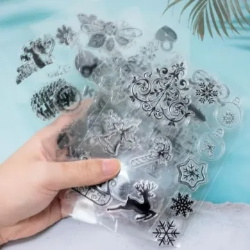 Honbay Clear Stamps Set - 6 Themed Stamps for Crafts