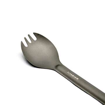 TOAKS Titanium Ultralight Spork - Lightweight, Durable, Eco-Friendly Eating Utensil