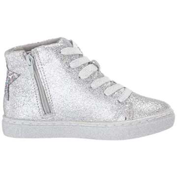 Steve Madden Girl's JJAUSTINN Sneaker, Silver, 5 M US Big Kid