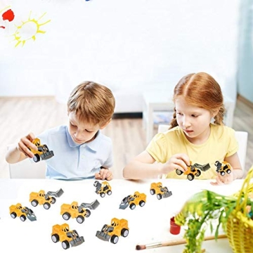 Pull Back Construction Vehicles Toy Set for Kids Birthday Fun