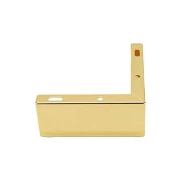 Bitray Metal Sofa Leg 2 Inch Height L Shape Furniture Leg Gold Sofa Legs Table Cabinet Cupboard Couch Leg Furniture Feet Replacement - 4pcs