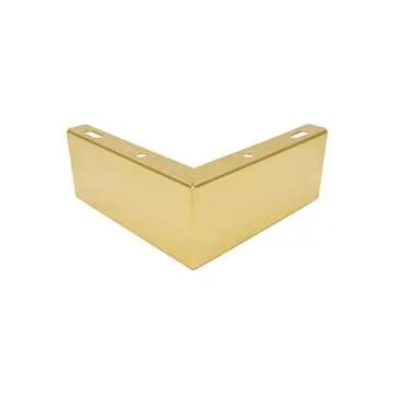 Bitray Metal Sofa Leg 2 Inch Height L Shape Furniture Leg Gold Sofa Legs Table Cabinet Cupboard Couch Leg Furniture Feet Replacement - 4pcs
