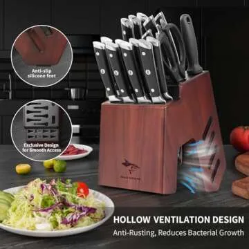 MAD SHARK 17-Piece Knife Set - Professional Kitchen Cutlery