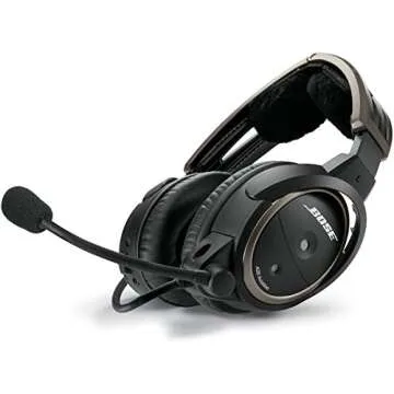 Bose® A20 Aviation Headset (Battery-powered w/Bluetooth, Electret mic, Straight cord, Helicopter U-174 plug)