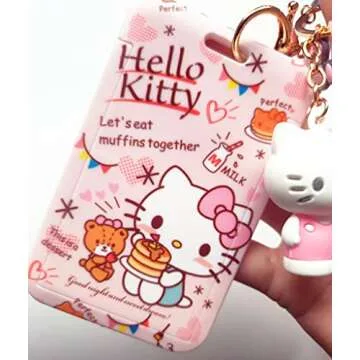 Hello Kitty Key Chain for Girls Women | Sanrio Figures Birthday Gift Bag Accessories (Hello Kitty 1)
