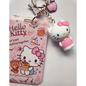 Hello Kitty Key Chain for Girls Women | Sanrio Figures Birthday Gift Bag Accessories (Hello Kitty 1)