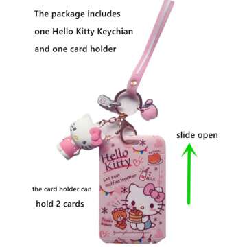 Hello Kitty Key Chain for Girls Women | Sanrio Figures Birthday Gift Bag Accessories (Hello Kitty 1)