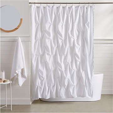 Elegant Amazon Basics Pinched Pleat Shower Curtain