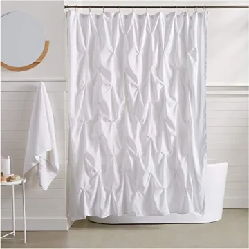 Elegant Amazon Basics Pinched Pleat Shower Curtain