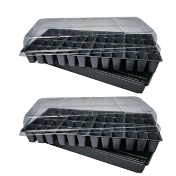 Heavy Duty Seed Starter Trays with Humidity Dome - 2 Pack