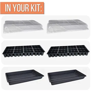 Heavy Duty Seed Starter Trays with Humidity Dome - 2 Pack