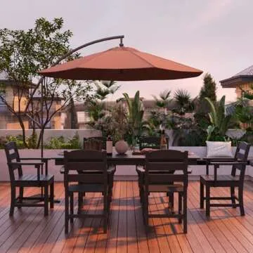 HOPUBUY 5 Piece All-Weather Patio Dining Set for 4