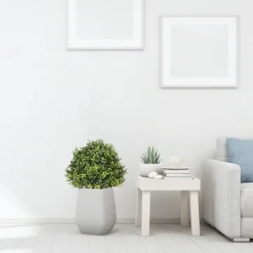 I.C.ELAINE 24" Faux Boxwood Topiary Trees Set of 2