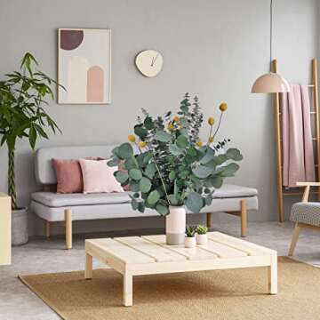 28 PCS Mix Natural Dried Eucalyptus Flowers Bundle, 17" Real Preserved Eucalyptus Stems with Dried Billy Balls Flowers & Silver Dollar Eucalyptus for Shower Home Wedding Office Party Table Decor