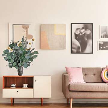 28 PCS Mix Natural Dried Eucalyptus Flowers Bundle, 17" Real Preserved Eucalyptus Stems with Dried Billy Balls Flowers & Silver Dollar Eucalyptus for Shower Home Wedding Office Party Table Decor