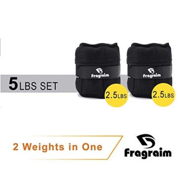 Fragraim Adjustable Ankle Weights 1-5 LBS for Workouts