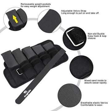 Fragraim Adjustable Ankle Weights 1-5 LBS for Workouts