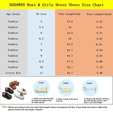 DADAWEN Toddler Boys Girls Dress Shoes Comfort Oxford Shoes Wedding Church Dress Shoes Lace Up School Uniform Loafer Flats (Toddler/Little Kid) Brown US Size 5.5 M Toddler