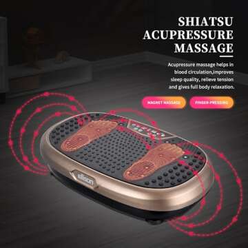 EILISON FITPRO Vibration Plate Exercise Machine - Whole Body Vibrating Platform w/Loop Bands -120 Ad...