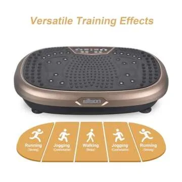 EILISON FITPRO Vibration Plate Exercise Machine - Whole Body Vibrating Platform w/Loop Bands -120 Adjustable Speeds 350Lbs, Lymphatic Drainage Machine for Weight Loss, Shaping, Recovery (Fitpro Brown)