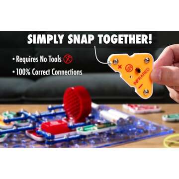 Snap Circuits LIGHT Electronics Exploration Kit | Over 175 Exciting STEM Projects | Full Color Project Manual | 55+ Snap Circuits Parts | STEM Educational Toys for Kids 8+,Multi
