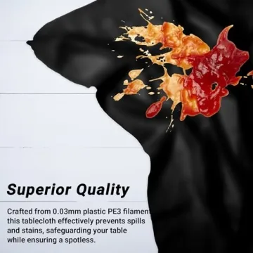 Black Disposable Tablecloths 2 Pack for Every Occasion