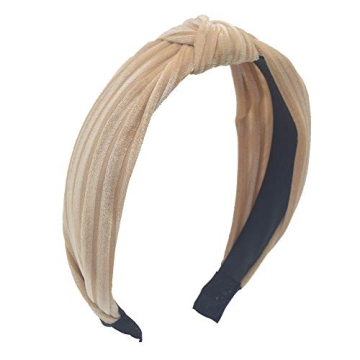 MHDGG 1Pcs Velvet Headbands for Women - Stripe Bandana Knot Headbands for Women Turban Headbands for...