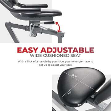 Sunny Health Magnetic Recumbent Bike with Pulse Monitoring