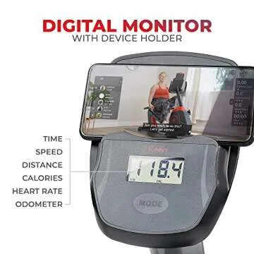 Sunny Health Magnetic Recumbent Bike with Pulse Monitoring