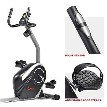 Sunny Health Magnetic Recumbent Bike with Pulse Monitoring