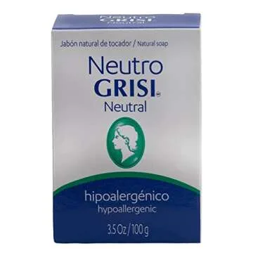 Grisi Neutral, Cleansing and Hypoallergenic Soap, Soften and Clean your skin, Non-Irritating, Fragrance-free, for All Kind of Skin, 6-Pack of 3.5 Oz each, 6 Bar Soaps.