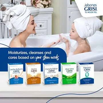 Grisi Neutral, Cleansing and Hypoallergenic Soap, Soften and Clean your skin, Non-Irritating, Fragrance-free, for All Kind of Skin, 6-Pack of 3.5 Oz each, 6 Bar Soaps.