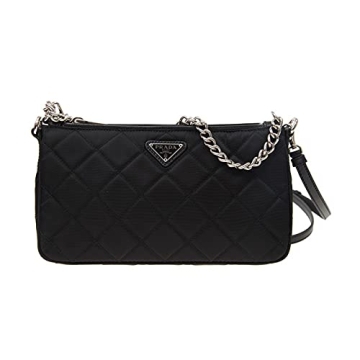 Chic Prada Quilted Nylon Chain Black Shoulder Bag