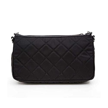 Chic Prada Quilted Nylon Chain Black Shoulder Bag