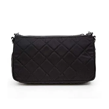 Chic Prada Quilted Nylon Chain Black Shoulder Bag