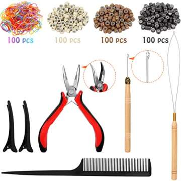 Hair Tinsel Kit (48 Inch,14 Colors, 3500 strands), Tinsel Hair Extensions with Tools, Heat Resistant...