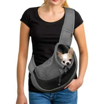 YUDODO Reflective Pet Dog Sling Carrier - Comfortable & Safe for Small Pets