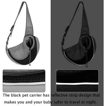 YUDODO Reflective Pet Sling Carrier for Dogs & Cats