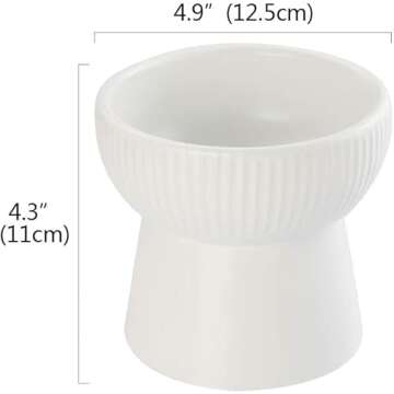 Raised Cat Bowl, Elevated Cat Food Bowls Water Bowl with stand Ceramic Cat Feeding Bowls Stress Free Pet Food & Water Bowls