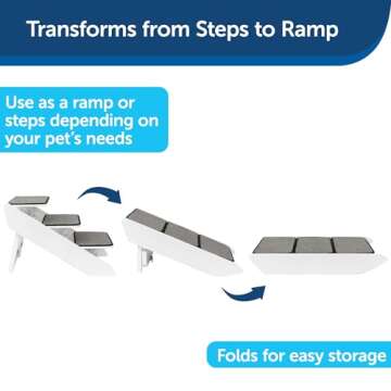 PetSafe CozyUp Steps & Ramp Combo for Small Dogs – Dog and Cat Ramp with Stairs – Give Your Pets...