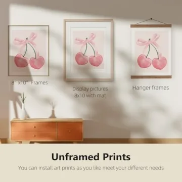 ETVISO Pink Coquette Trendy Wall Art Prints Set of 3