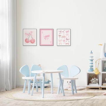 ETVISO Pink Coquette Trendy Wall Art Prints Set of 3