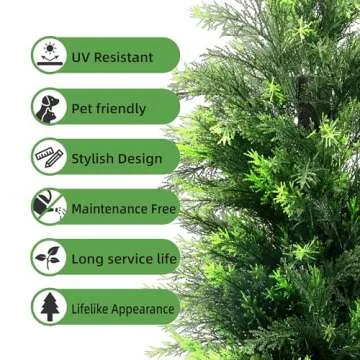 Realistic 3FT Artificial Cedar Trees for Home Decor