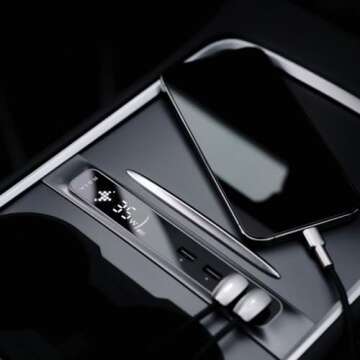 VION Model 3/Y Center Console Hub (Real-time Charging Data) - Fits 2024-2021 Model Y, 2023-2021 Mode...