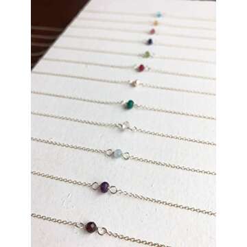 Handmade Silver Sapphire Choker Necklace - September Birthstone