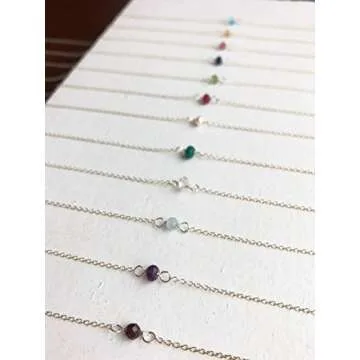 Handmade Silver Sapphire Choker Necklace - September Birthstone