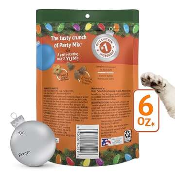 Friskies Party Mix Holiday Cat Treats Original Crunch Holiday Shapes - 6 oz. Pouch