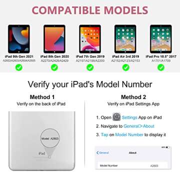 Keyboard Case for iPad 10.2" 9th 8th 7th Generation, with Detachable Bluetooth and Pencil Holder, 10...